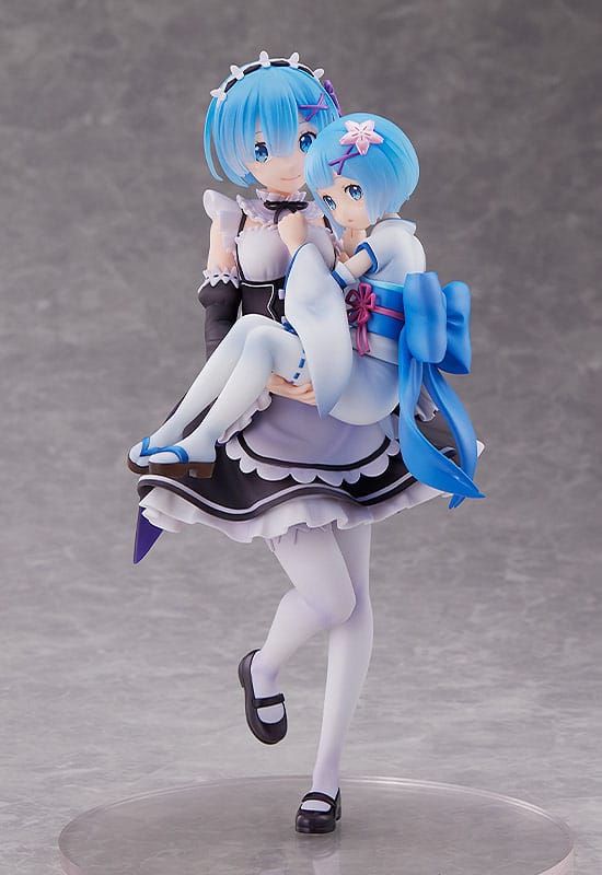 Re:ZERO Starting Life in Another World Figure Rem & Childhood Rem 1/7 Scale Figure by Sega - Image 4
