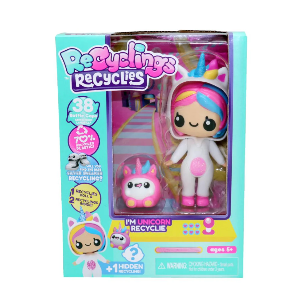 Recyclings Recyclies & Friends Pack Unicorn Recyclie Doll Playset