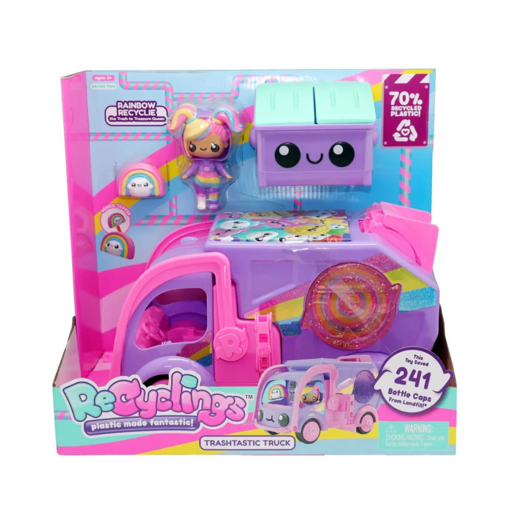 Recyclings Trashtastic Truck Rainbow Recyclie Playset