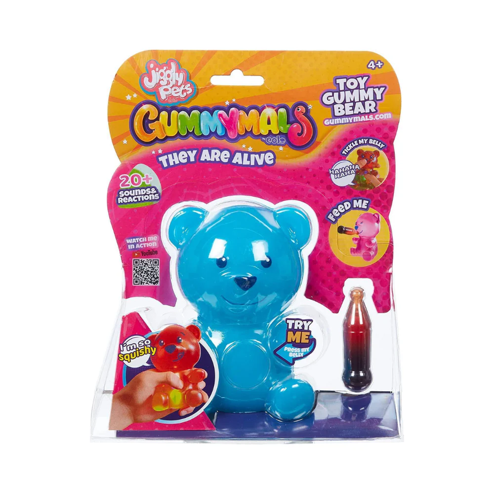 RUBBERY SQUEEZABLE GUMMY-BEAR SHAPE BLUE COLOR