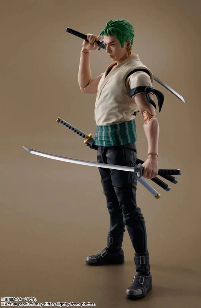 One Piece Roronoa Zoro A Netflix Series: ONE PIECE S.H Figuarts Action Figure by Bandai Tamashii - Image 3