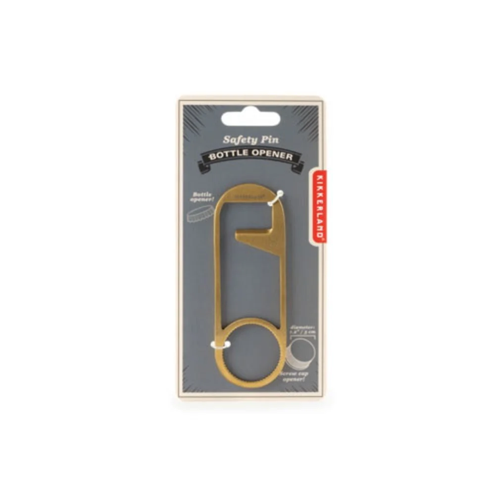 SAFETY PIN BOTTLE OPENER