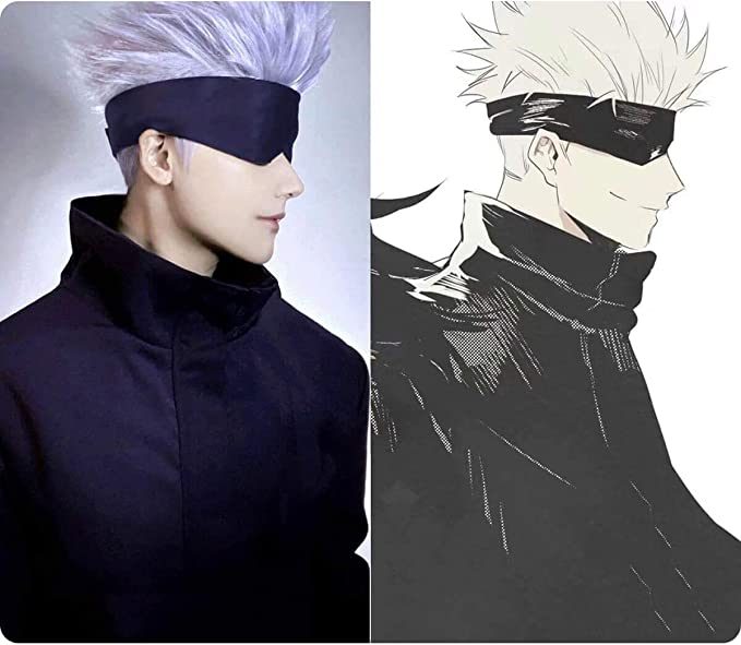 Jujutsu Kaisen Gojo Satoru Cosplay Costume with Wig (L) - Image 3