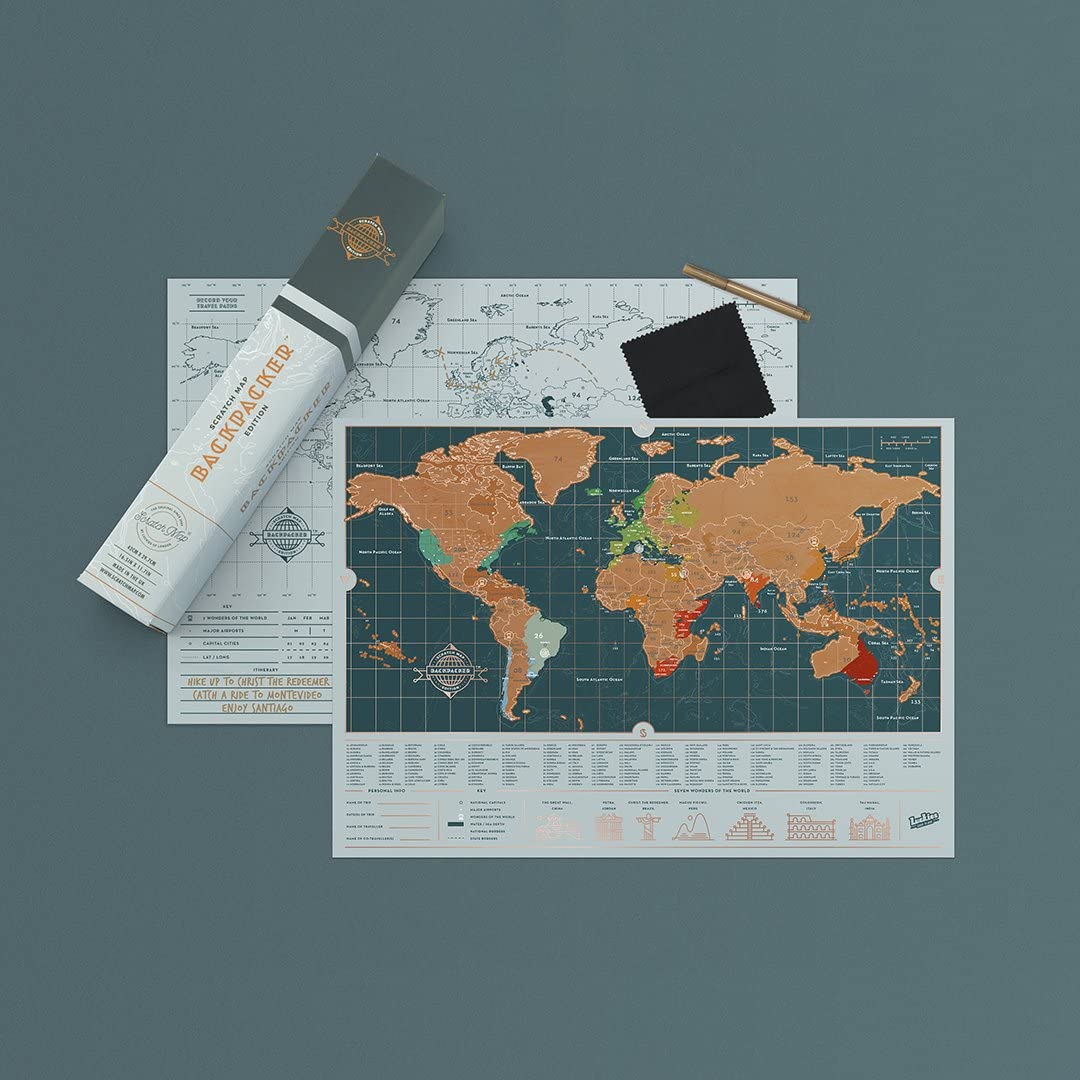 Scratch Map Backpacker by Luckies Of London - Image 2