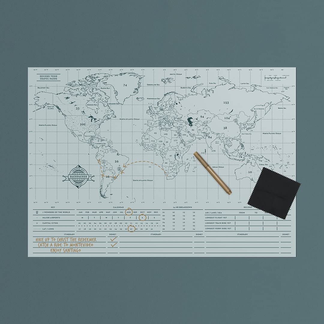 Scratch Map Backpacker by Luckies Of London - Image 4