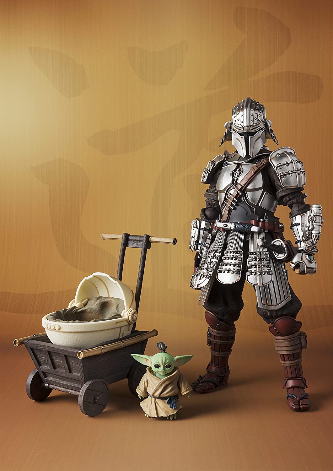 Star Wars Ronin Mandalorian & Grogu (Beskar Armor Version) Meisho Movie Realization Action Figure by Bandai - Image 4