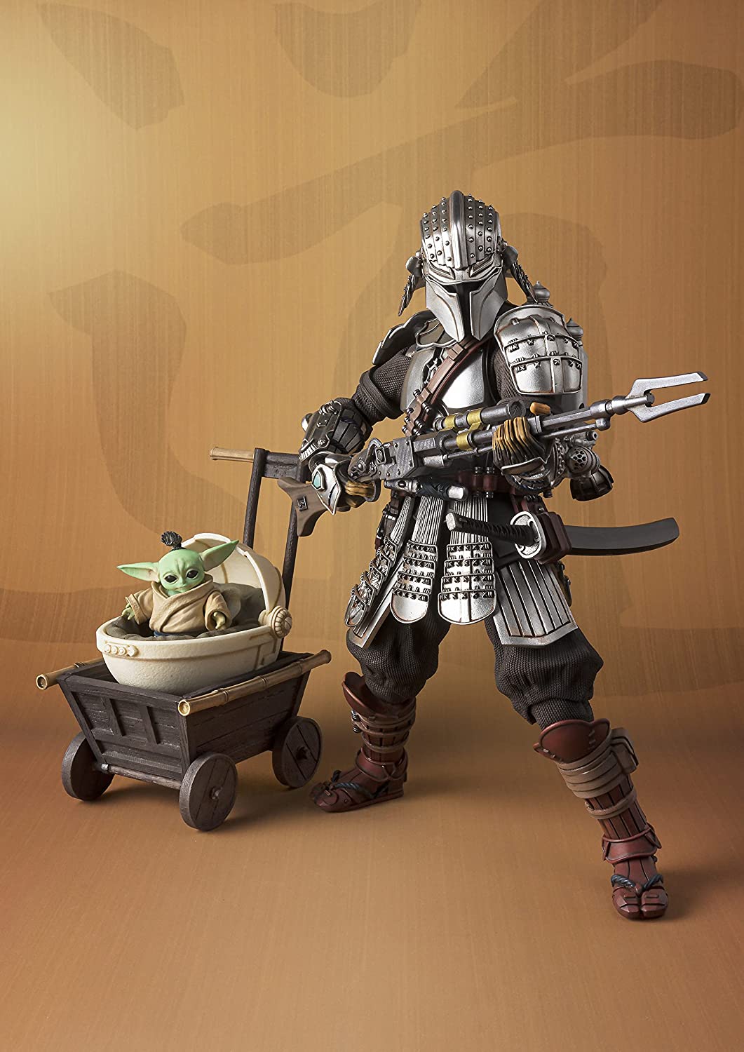 Star Wars Ronin Mandalorian & Grogu (Beskar Armor Version) Meisho Movie Realization Action Figure by Bandai - Image 5