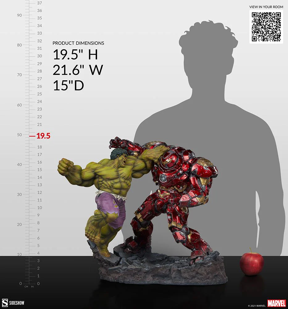 Marvel Hulk Vs Hulk Buster Statue by Sideshow Collectibles: - Image 2