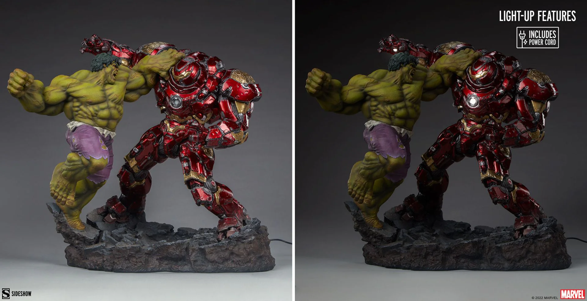 Marvel Hulk Vs Hulk Buster Statue by Sideshow Collectibles: - Image 3