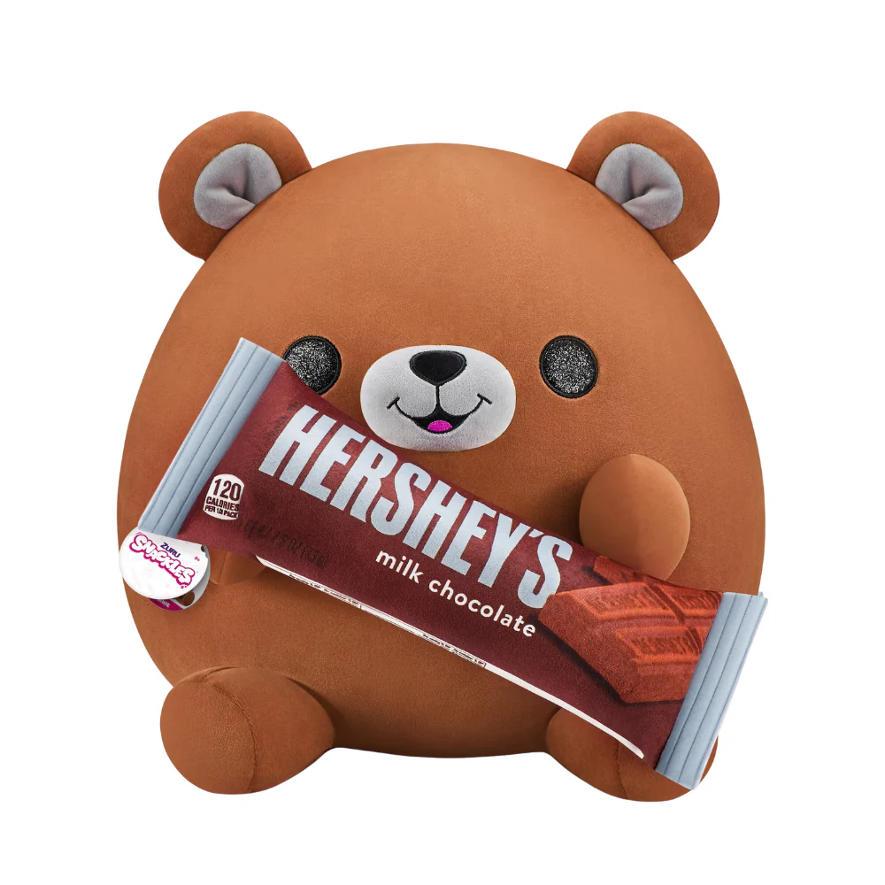 Snackles Bear Holding Hershey's Milk Chocolate 14" Plushie - Image 5