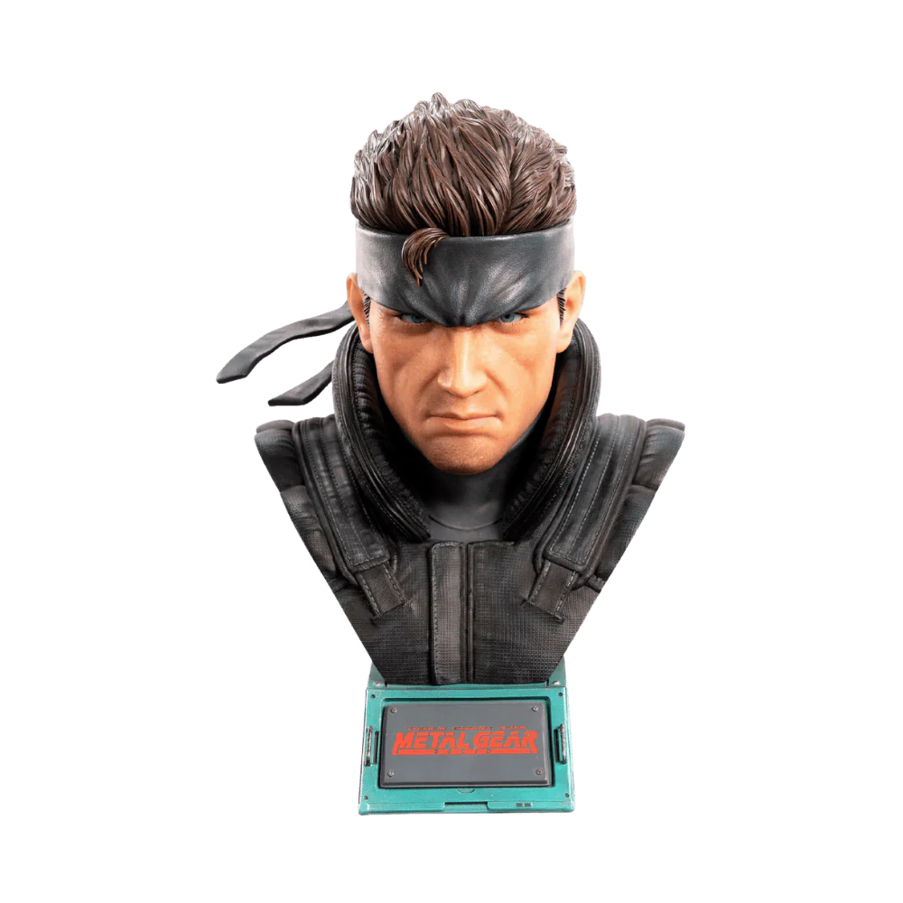 SOLID SNAKE LIFE BUST STANDARD / POLYSTONE STATUE By First 4 Figures