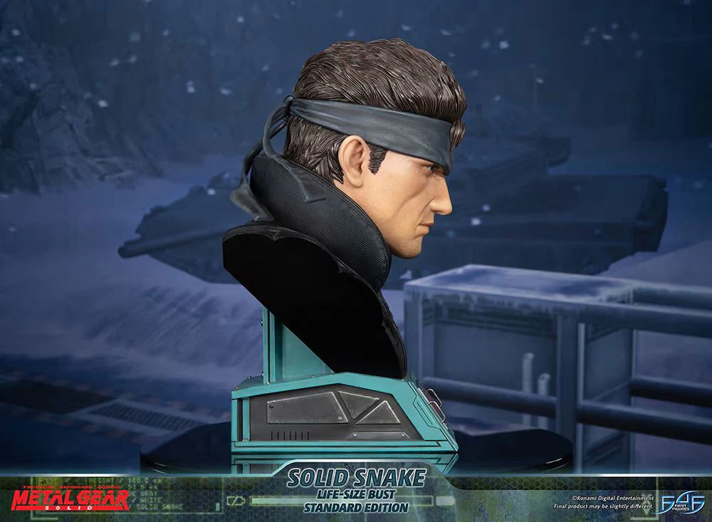 SOLID SNAKE LIFE BUST STANDARD / POLYSTONE STATUE By First 4 Figures - Image 3
