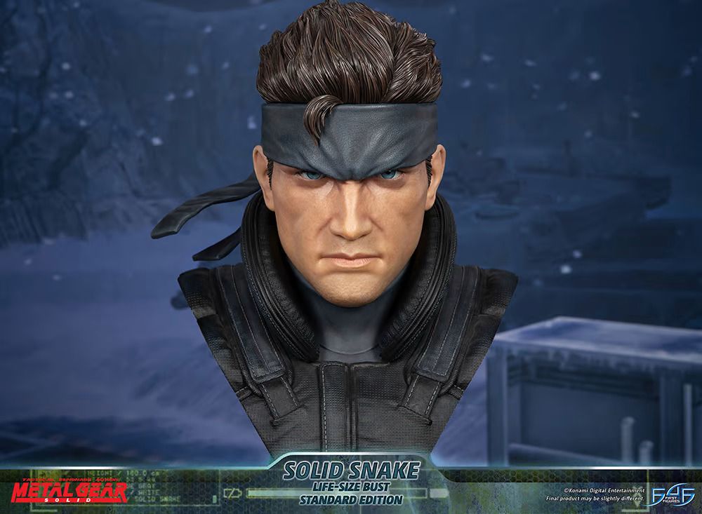 SOLID SNAKE LIFE BUST STANDARD / POLYSTONE STATUE By First 4 Figures - Image 4