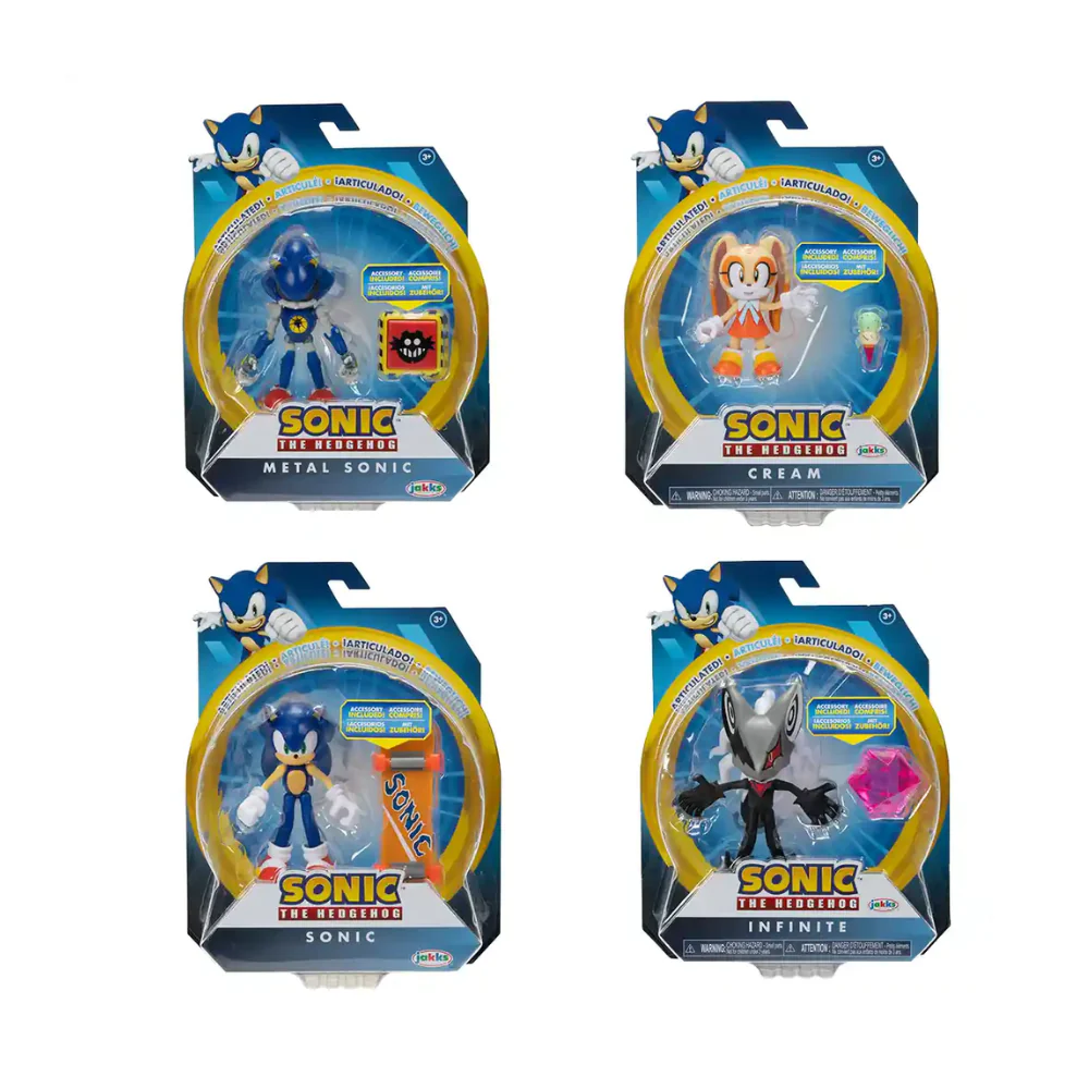 Sonic the Hedgehog 4" Figure with Accesorries Wave #13 (1 Random)