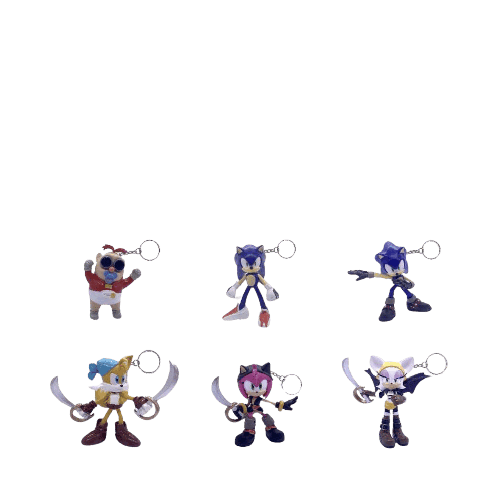 SONIC FIGURE K.CHAIN BLISTER 2.5" 10ASST