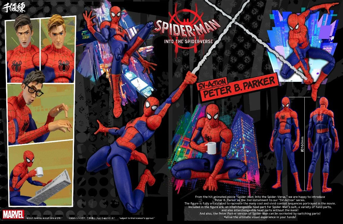 Spider Man Into the Spider Verse SV ACTION Peter B. Parker By Sentinel - Image 11