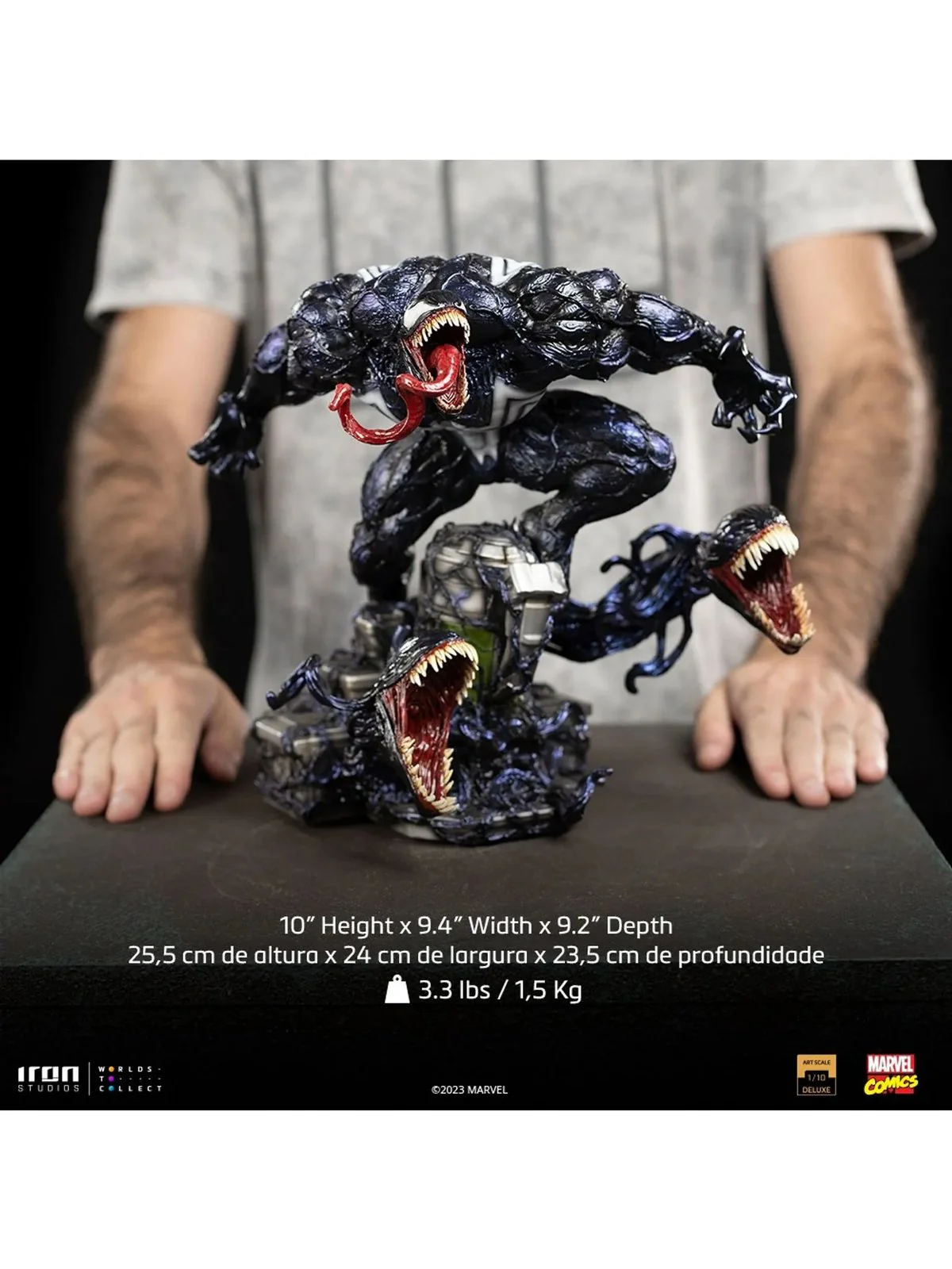 SPIDER MAN VS VILLAINS - VENOM DELUXE ART SCALE 1/10 STATUE By Iron Studios - Image 5