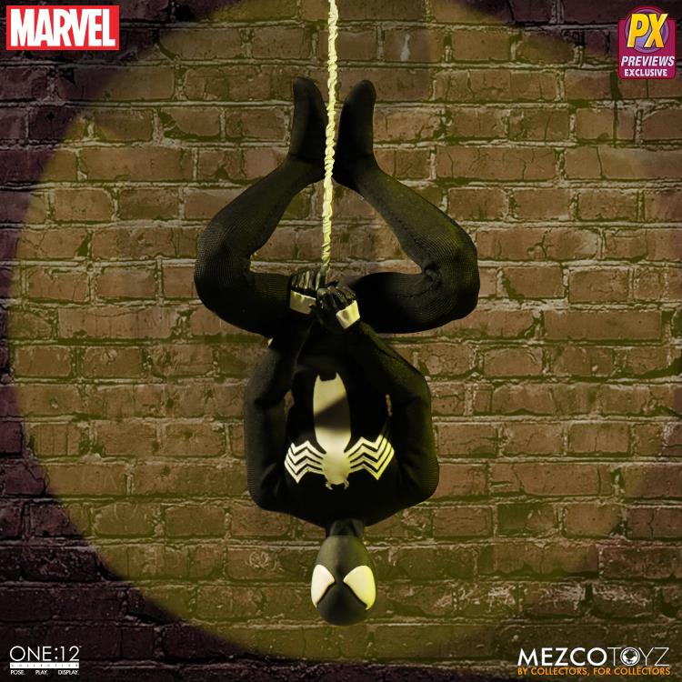 Marvel Spider Man Black Version 1/12 Scale Collective PX Figure by Mezco - Image 4