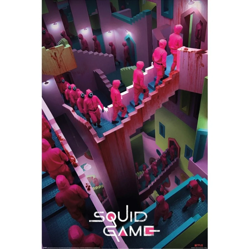 Squid Game Crazy Stairs 61X91 cm Poster by Grupo Erik