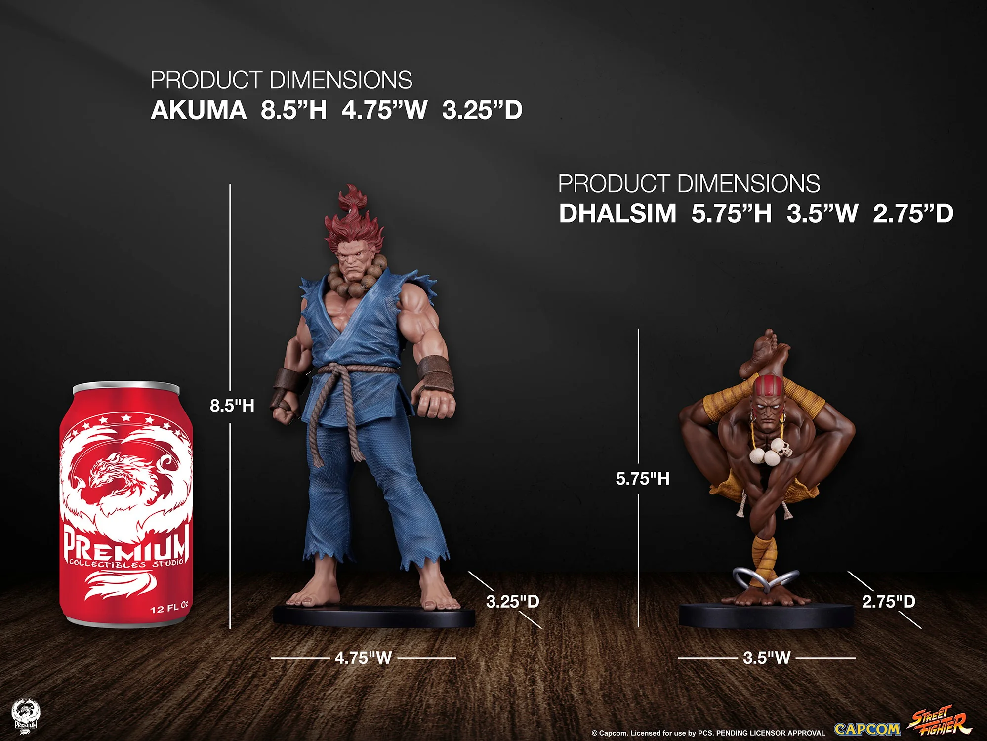 Street Fighter Akuma And Dhalsim - Street Jam Statue Set 1/10 Scale By Premium Collectibles Studio - Image 5