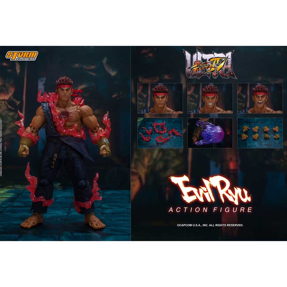 Street Fighter IV Evil Ryu Action Figure By Storm Collectibles - Image 2
