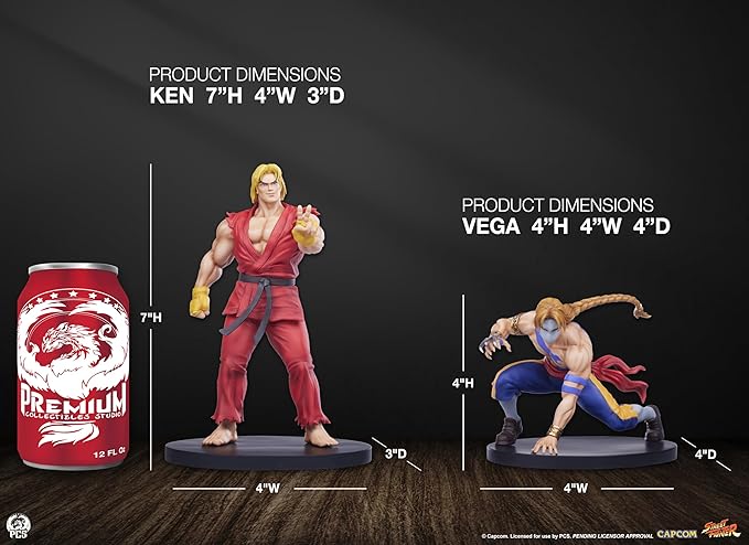 Street Fighter Ken And Vega - Street Jam Statue Set 1/10 Scale By Premium Collectibles Studio - Image 6