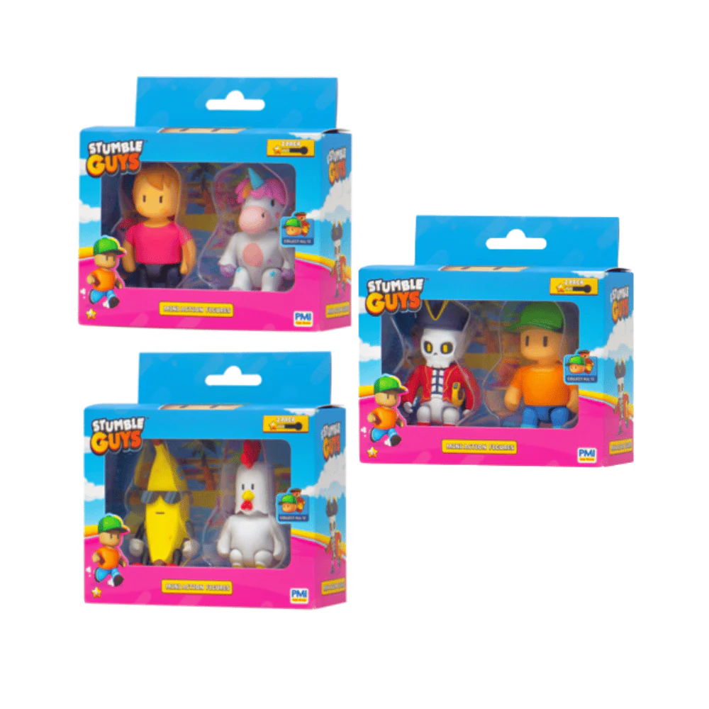 Stumble Guys Mini Action Fig 3"2 PC 1 single Pack Assorted