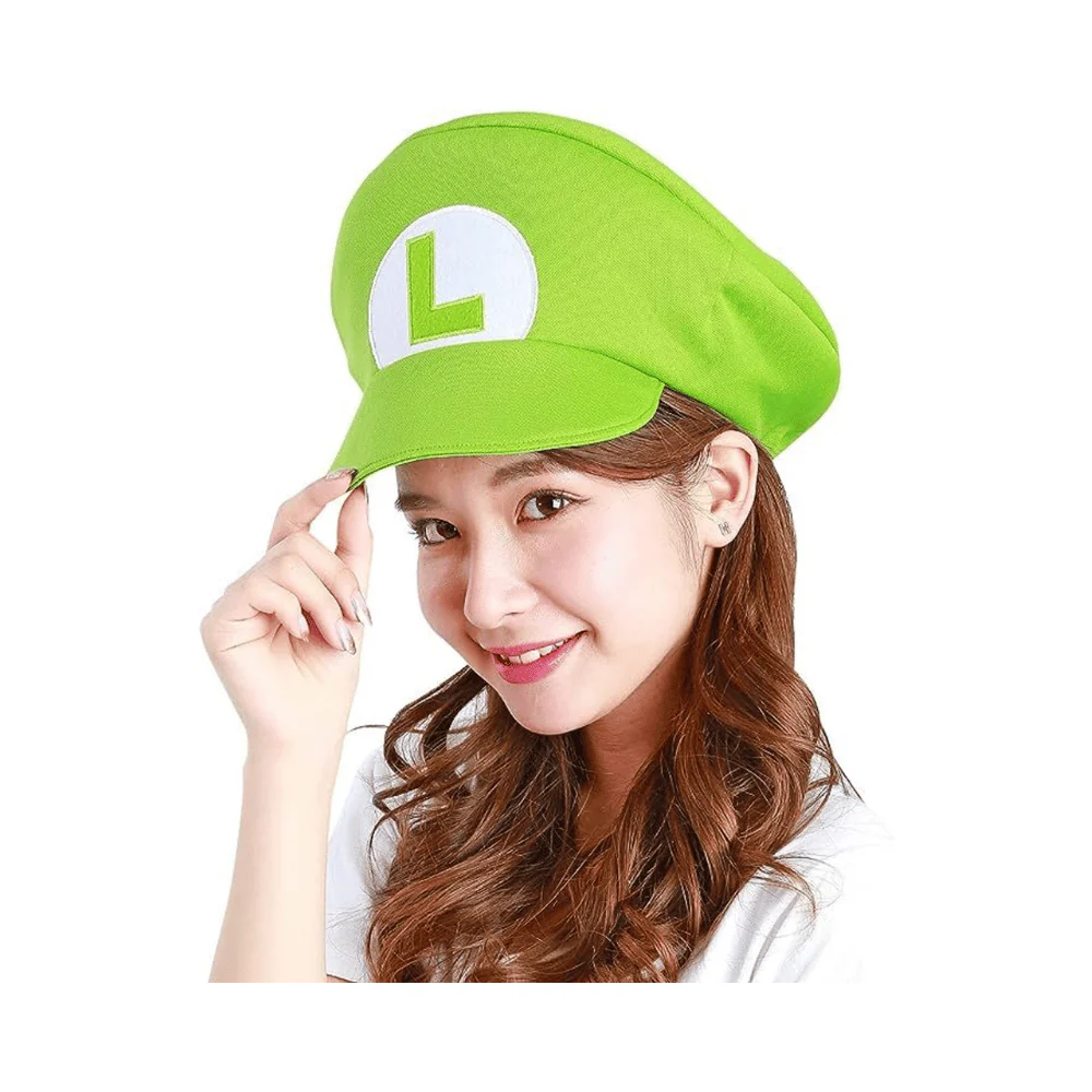 Super Mario Luigi Hat Costume Headwear By Kigurumi