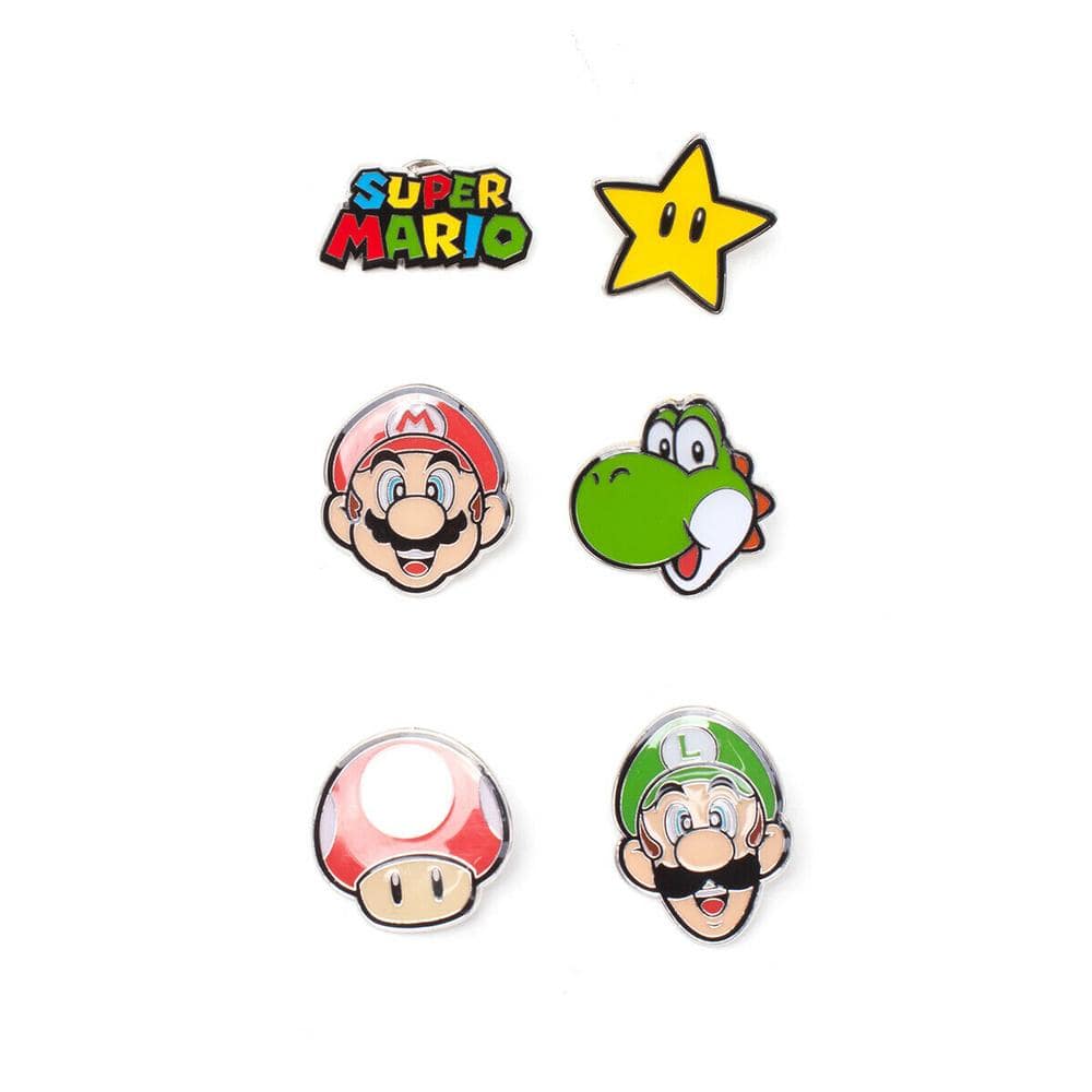 Super Mario - Mario Characters Metal Pin Set