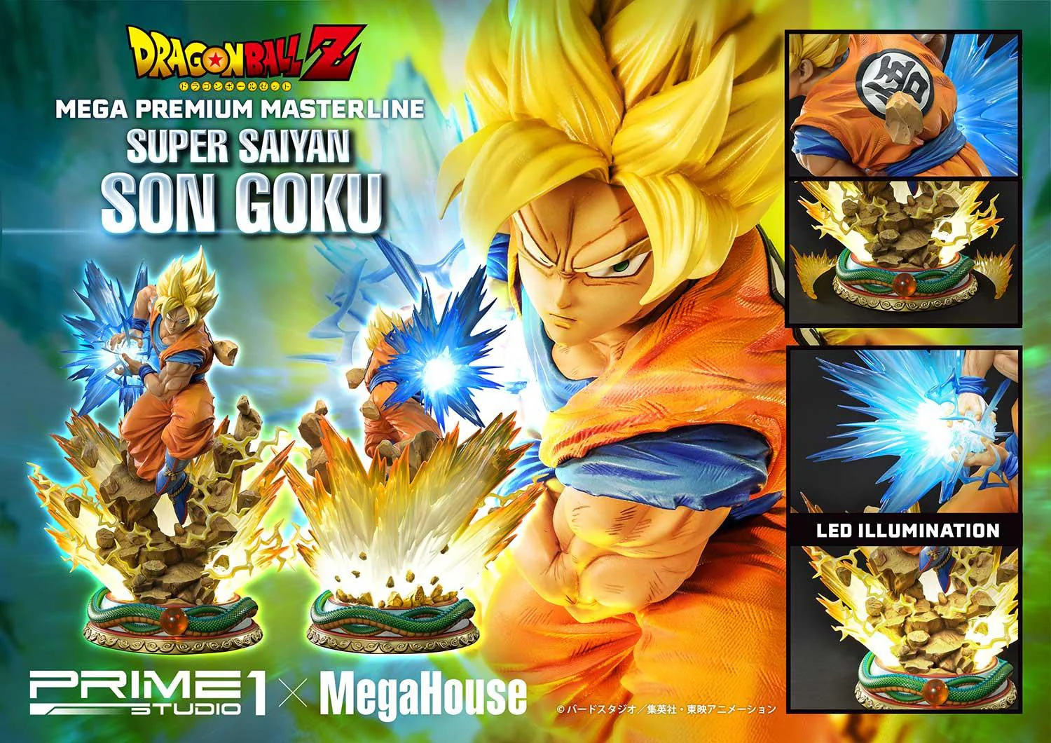 Dragon Ball Z - Super Saiyan Son Goku Mega Premium Masterline 1/4 Scale Statue By Prime 1 Studio X Megahouse - Image 3