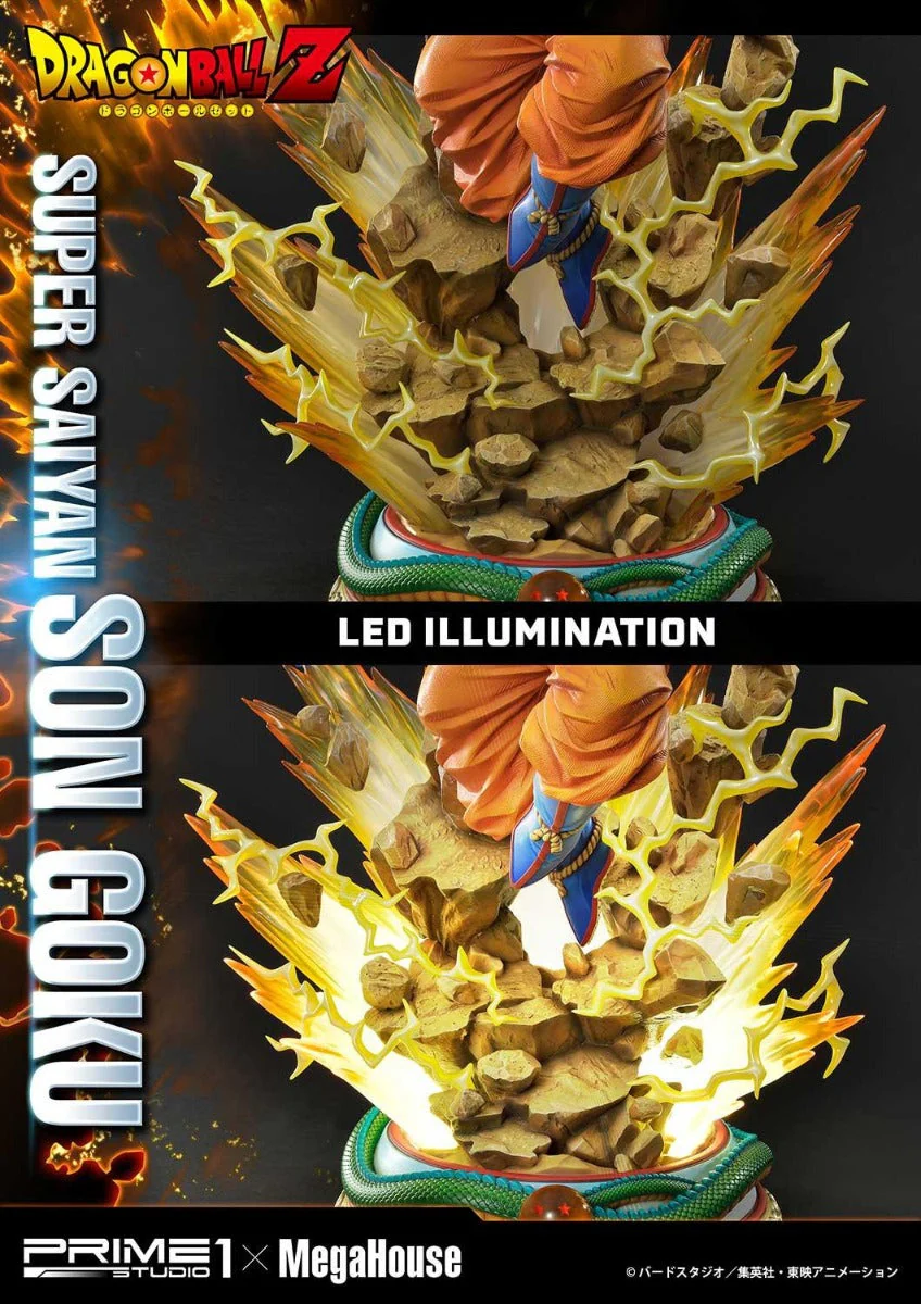 Dragon Ball Z - Super Saiyan Son Goku Mega Premium Masterline 1/4 Scale Statue By Prime 1 Studio X Megahouse - Image 4