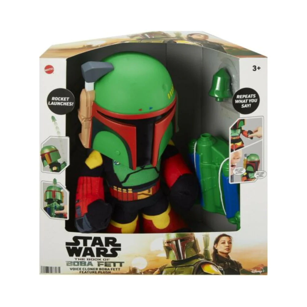 Star Wars: The Book of Boba Fett Electronic Plush Figure Voice Cloner Boba Fett by Mattel