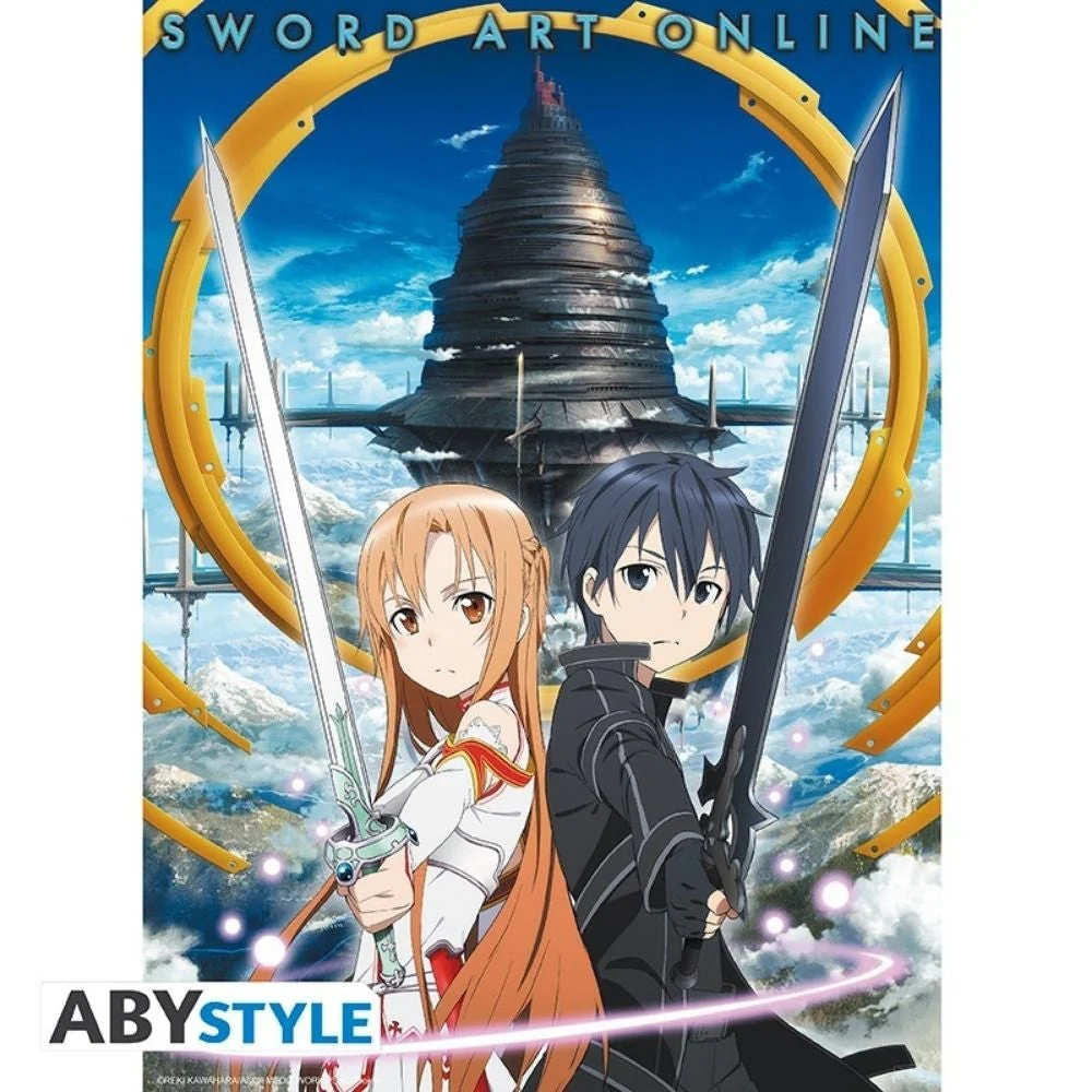 Sword Art Online Asuna & Kirito Aincrad 52X38 cm Poster by Abysse
