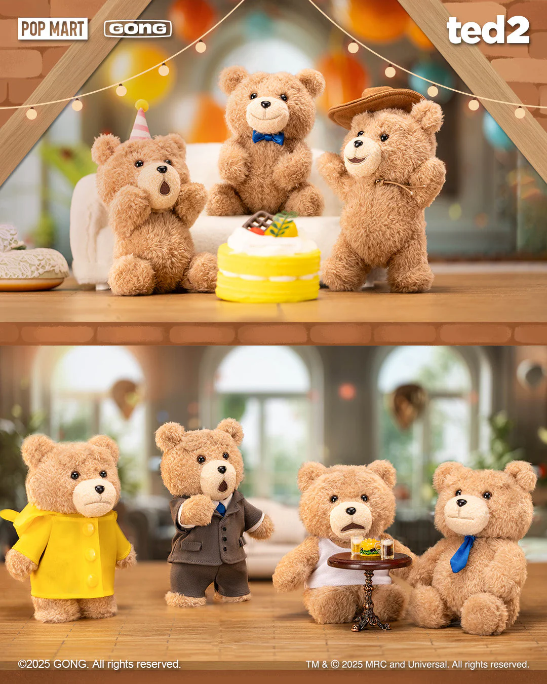 Ted2  Teddy Bear  Action Plush Pendant By Pop Mart (1 Random) - Image 2