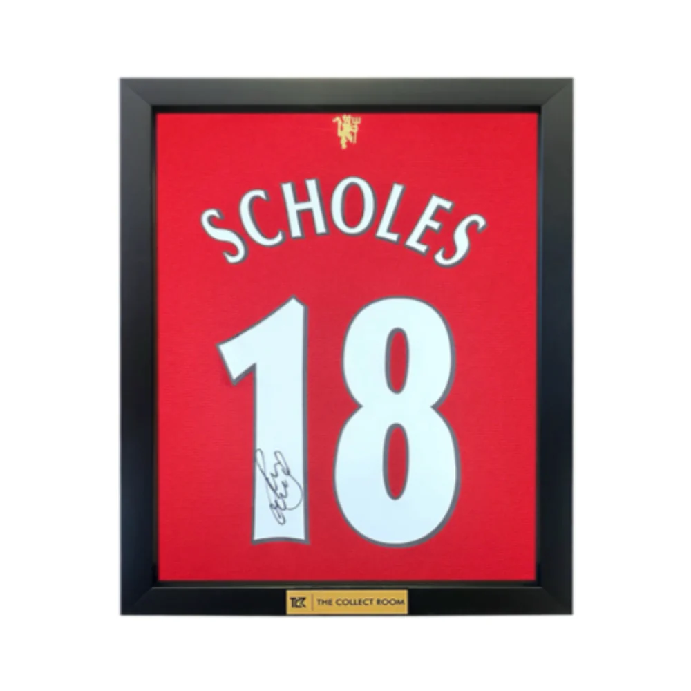 The Collect Room - Paul Scholes Back Signed 1999 Manchester United Home Shirt Premier League Edition