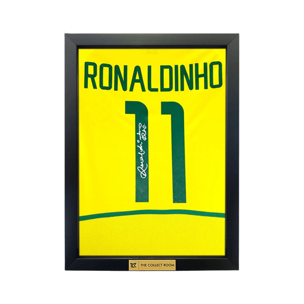 The Collect Room Ronaldinho Signed Brazil 2002 National Team Jersey