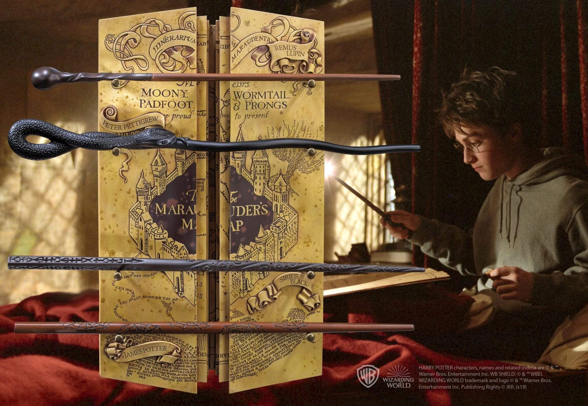 Harry Potter The Marauder's Map Wand Collection Set by The Noble Collection - Image 2