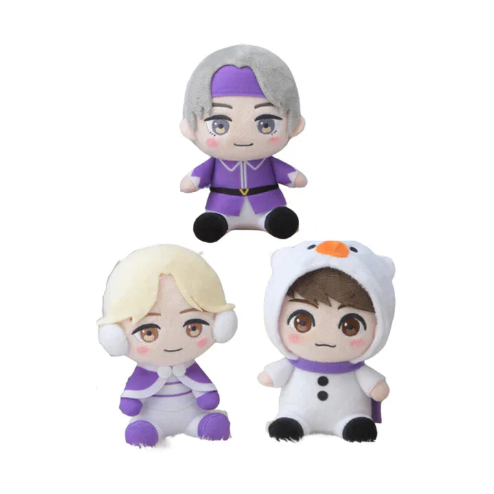 Tinytan BTS Purple Holidays Mp Sit-Down Plush Jimin & V & Jung Kook (1 Random)