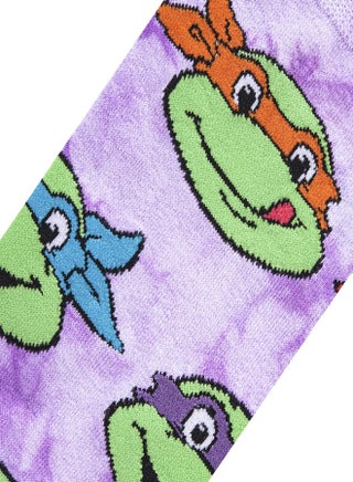 TMNT Heads Tie Dyed - Mens Crew Straight Socks By Odd Socks - Image 2