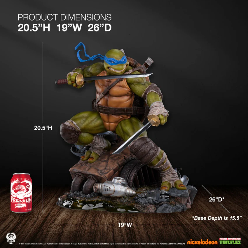 Teenage Mutant Ninja Turtles Leonardo (Deluxe Ver.) 1/3 Scale Limited Edition Statue By Premium Collectibles Studio - Image 4