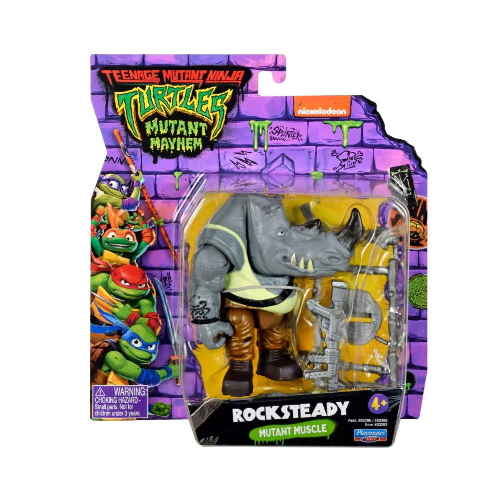 Teenage Mutant Ninja Turtles Mutant Mayhem Rocksteady Mutant Muscle Figure