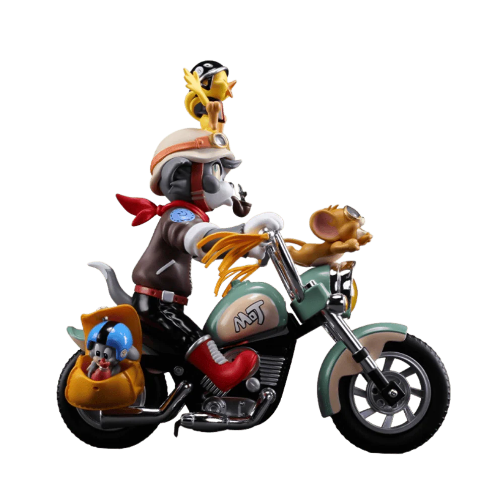 TOM and JERRY Retro Motorcycle Figure by 52 Toys