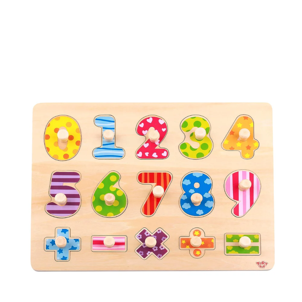 Tooky Toy Number Peg Puzzle Play Set