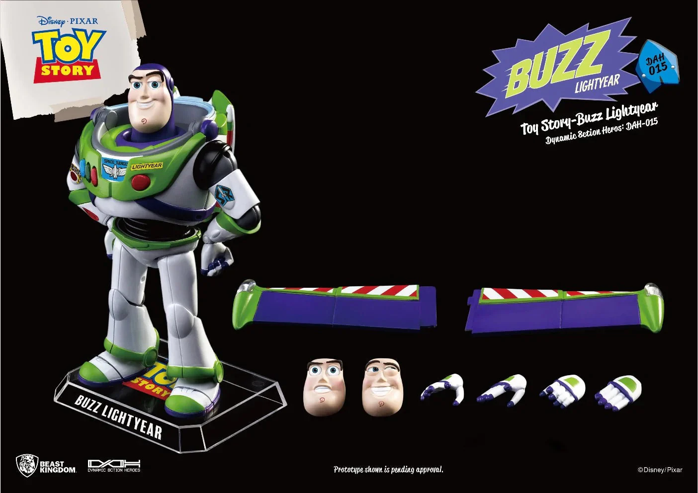 Toy Story Buzz Lightyear Dynamic Action Heroes Action Figure by Beast Kingdom - Image 2
