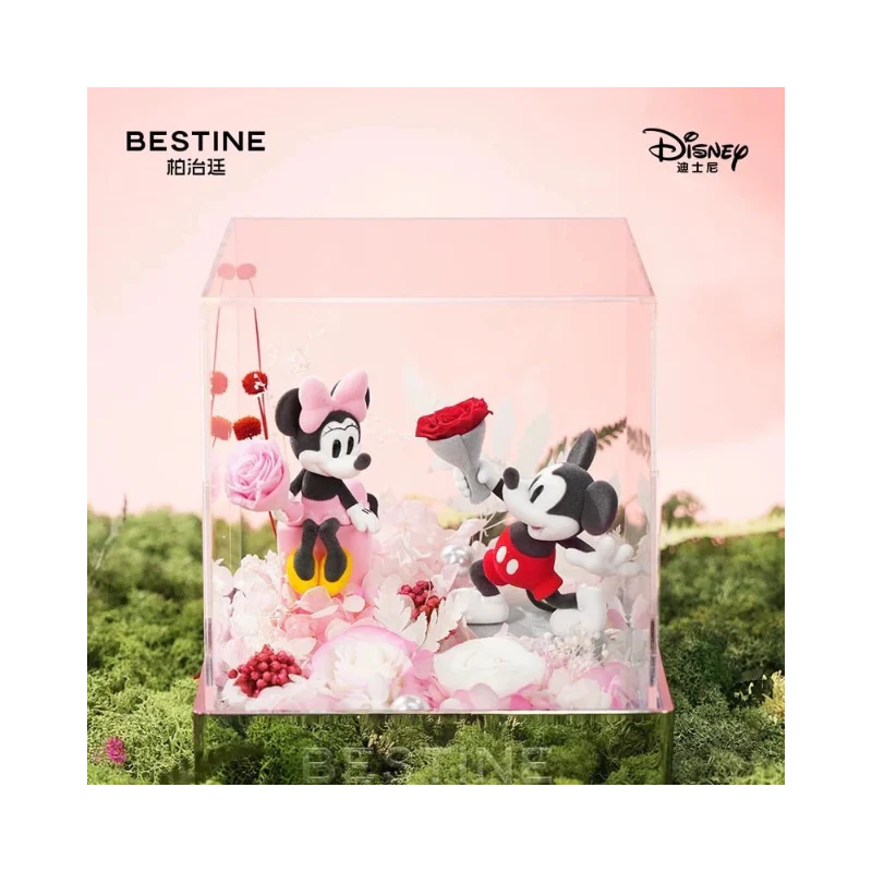 True Love Garden Series Mickey & Minnie Cp Preserved Flower Box Gifts By Betine - Image 2