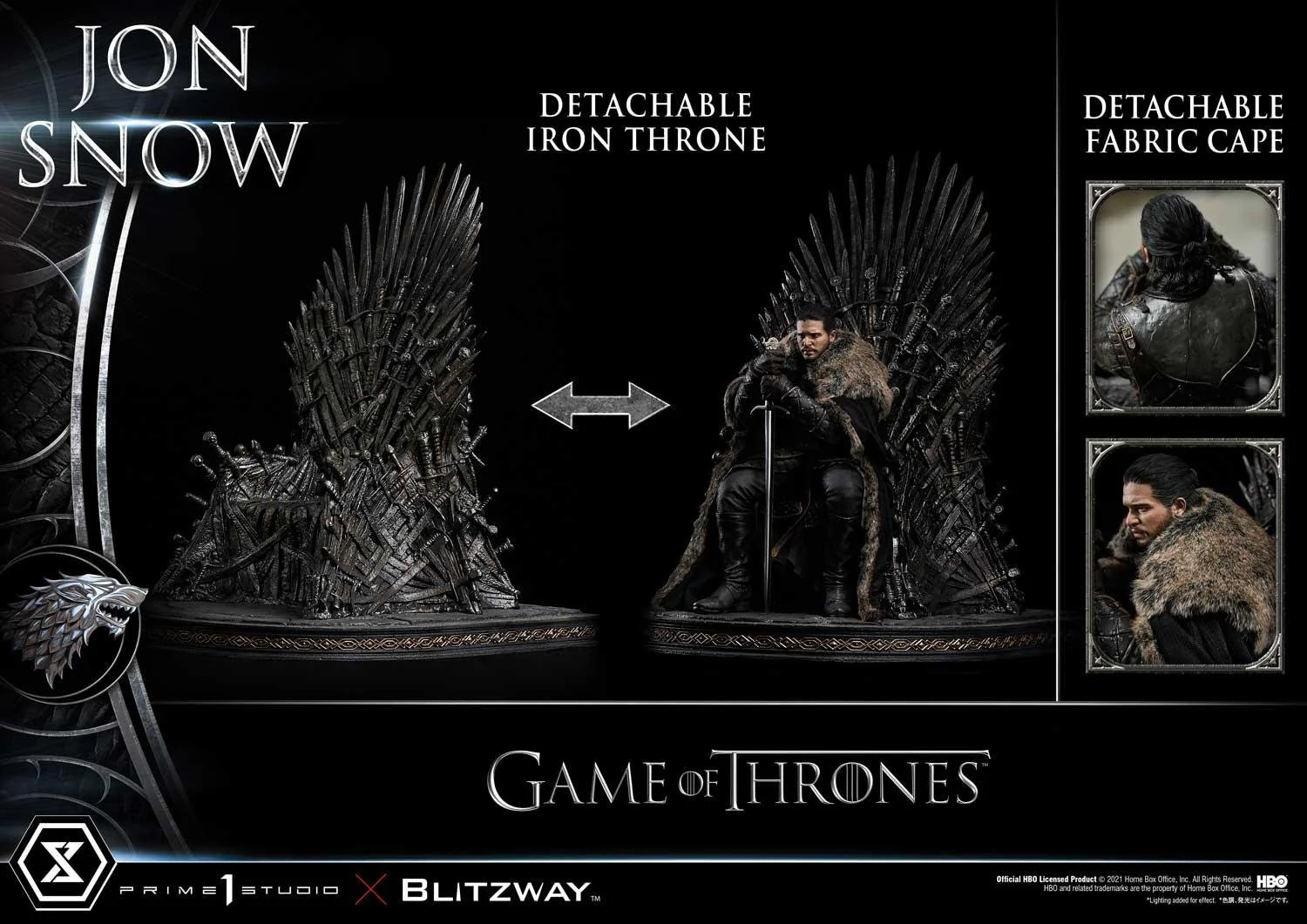 Ultimate Premium Masterline Game of Thrones (TV Series) Jon Snow 1/4 scale By Prime 1 Statue - Image 5