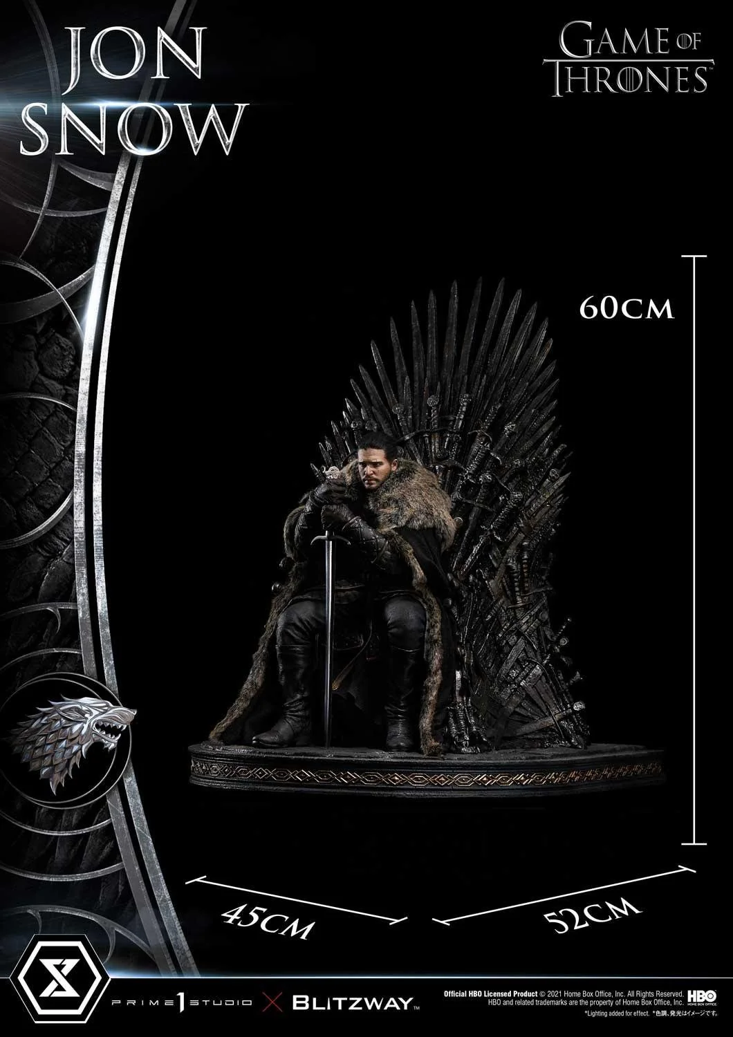 Ultimate Premium Masterline Game of Thrones (TV Series) Jon Snow 1/4 scale By Prime 1 Statue - Image 6