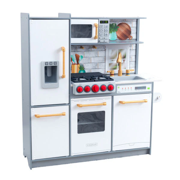 Uptown Elite White Play Kitchen with EZ Kraft Assembly By KIDKRAFT