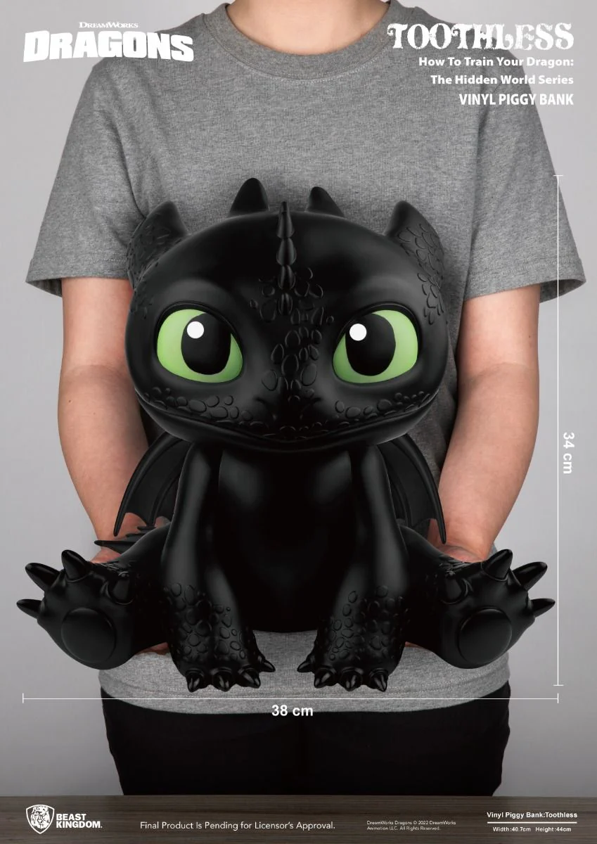 How to Train Your Dragon Toothless Vinyl Piggy Bank by Beast Kingdom (VBP-010) - Image 4