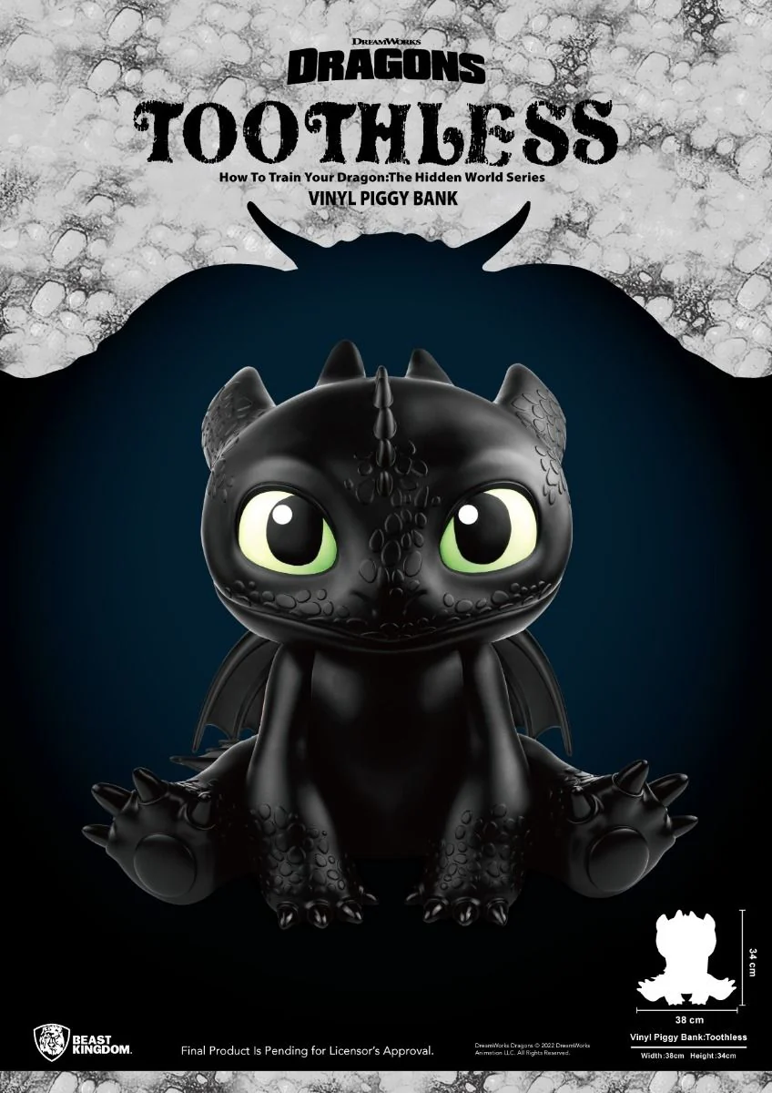 How to Train Your Dragon Toothless Vinyl Piggy Bank by Beast Kingdom (VBP-010) - Image 5